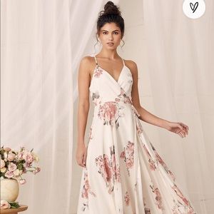 Lulu’s Floral Print Wrap Maxi Dress
